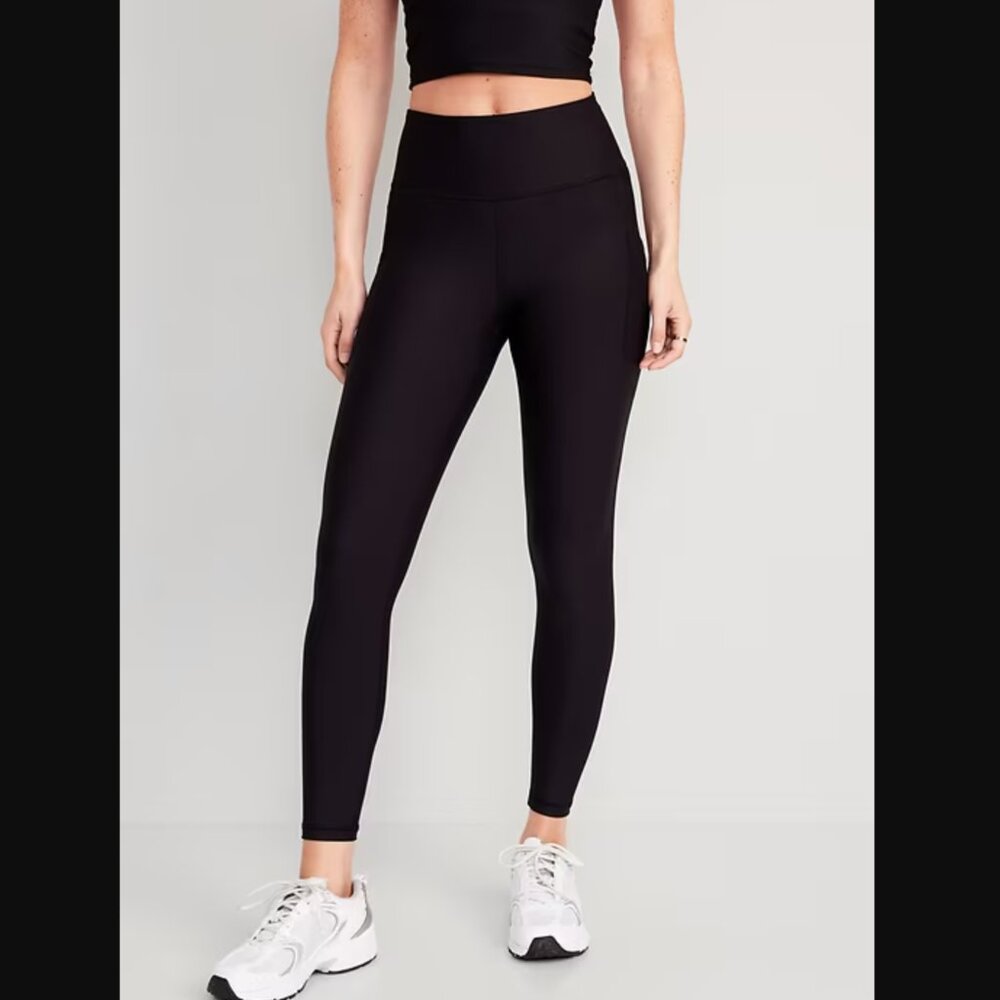 PowerSoft High-Rise Go-Dry Leggings with pockets (7/8 length)